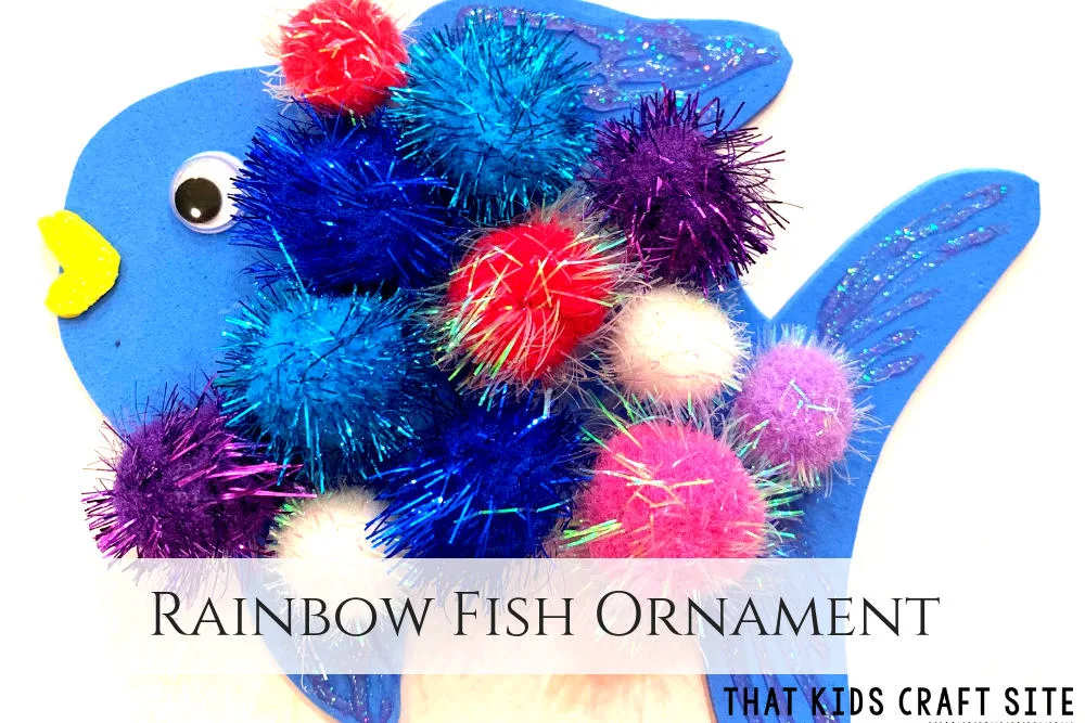 Rainbow Fish Ornament Craft for Kids - ThatKidsCraftSite.com