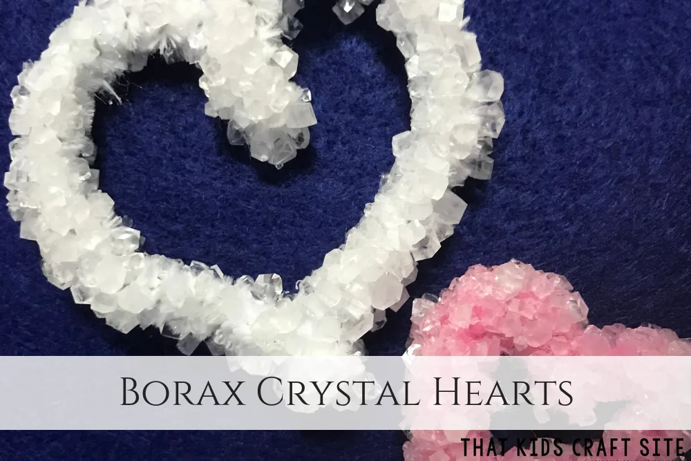 Borax Crystal Hearts Valentines Craft for Kids - ThatKidsCraftSite.com