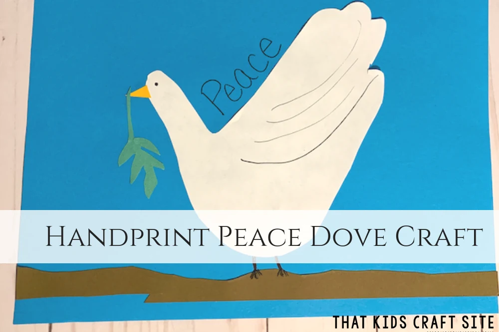 Handprint Peace Dove Preschool Craft - Crafts for Kids - ThatKidsCraftSite.com