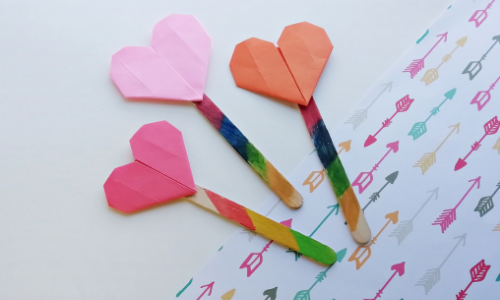 How to Make an Origami Heart Bookmark - Step 12 - ThatKidsCraftSite.com