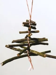Twig Tree Natural Christmas Ornaments for Kids - ThatKidsCraftSite.com