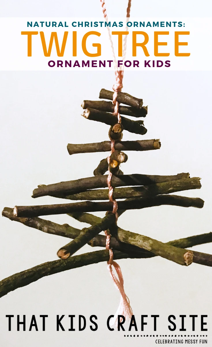 Natural Twig Tree Christmas Ornaments for Kids - ThatKidsCraftSite.com