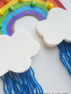 Preschool Rainbow Craft - Rainbow Cloud Craft for Kids - ThatKidsCraftSite.com