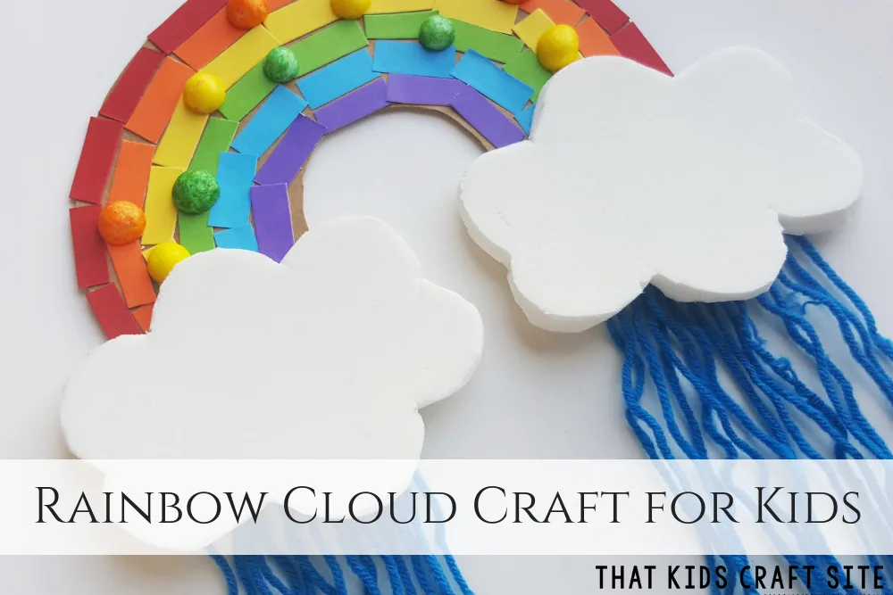 Rainbow Cloud Craft for Kids - ThatKidsCraftSite.com