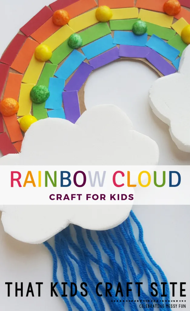 Rainbow Cloud Craft for Kids - a Rainbow Craft for Preschoolers - ThatKidsCraftSite.com