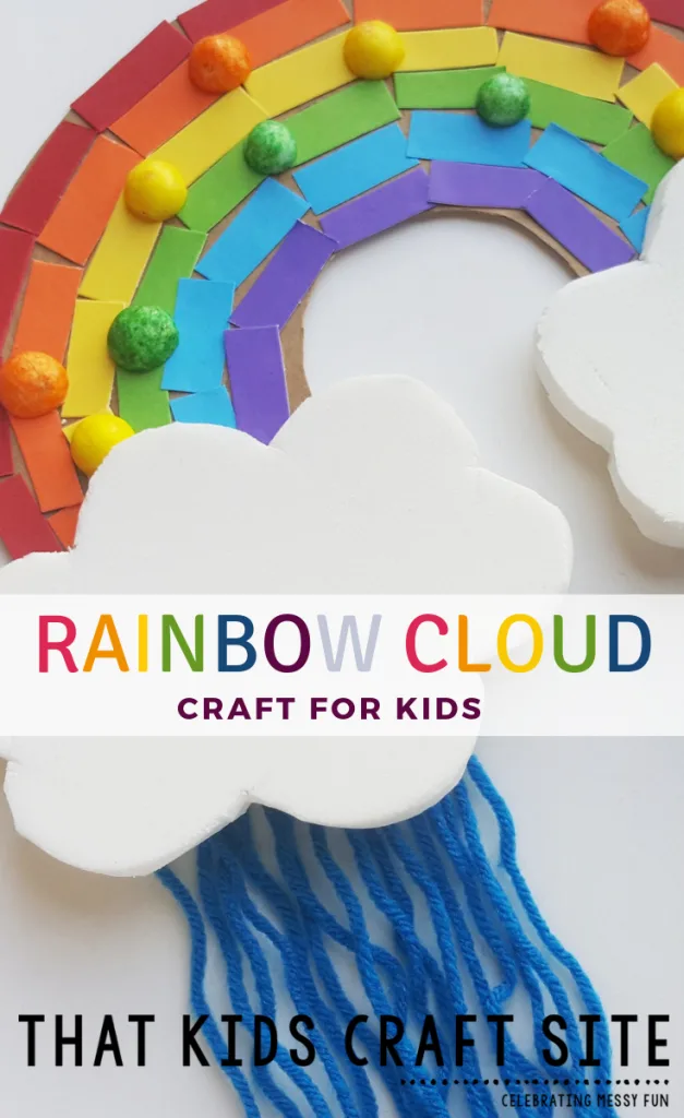 Rainbow Cloud Spring Craft with Yarn - Creative Ramblings