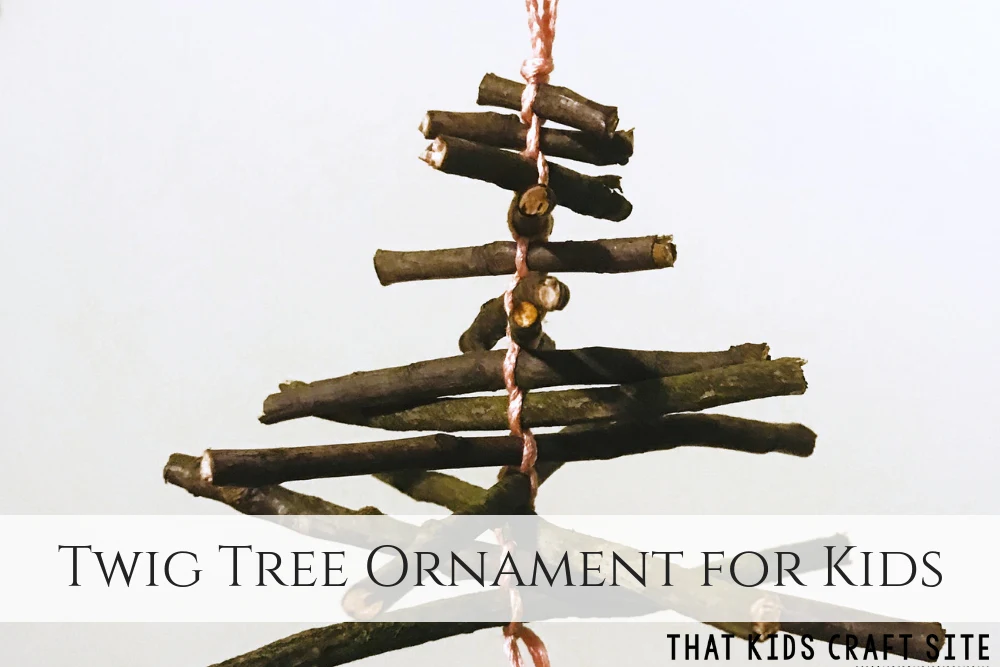 Twig Tree Ornament for Kids - ThatKidsCraftSite.com