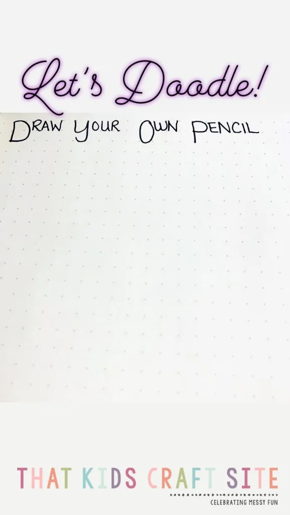 How to Draw a Pencil - Step 1 - ThatKidsCraftSite.com