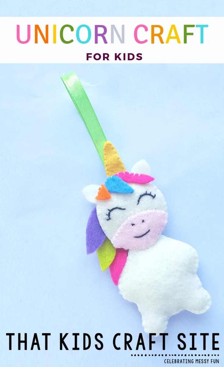 Easy Unicorn Craft for Kids - Felt Unicorn Ornament Craft for Tweens - ThatKidsCraftSite.com