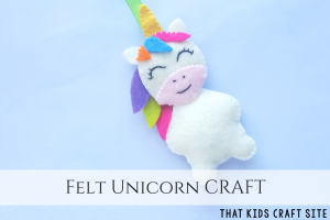 Felt Unicorn Craft for Kids - How to Make an Easy Felt Unicorn Ornament - ThatKidsCraftSite.com