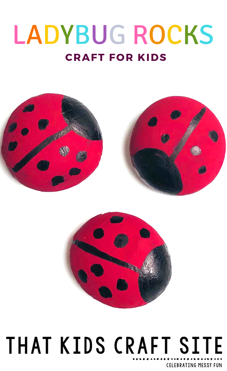 Ladybug Crafts - Ladybug Rocks Craft for Kids - a Fun Spring Craft - ThatKidsCraftSite.com