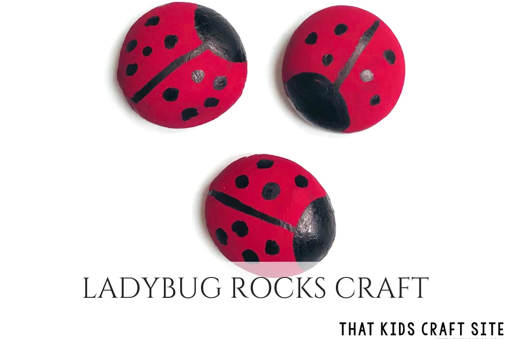 Ladybug Rocks Craft - a Fun Painting Craft for Kids - ThatKidsCraftSite.com