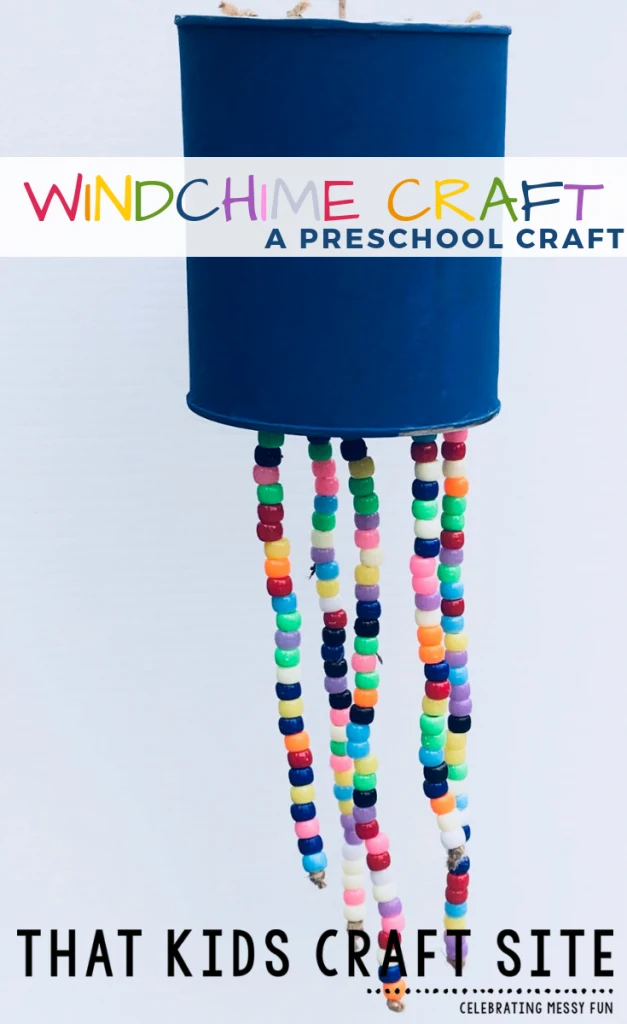 Make Your Own Windchime Craft for Kids - an easy Beaded Wind Chime Craft for preschoolers - ThatKidsCraftSite.com
