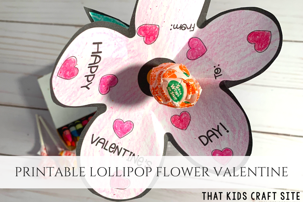 Printable Lollipop Flower Template