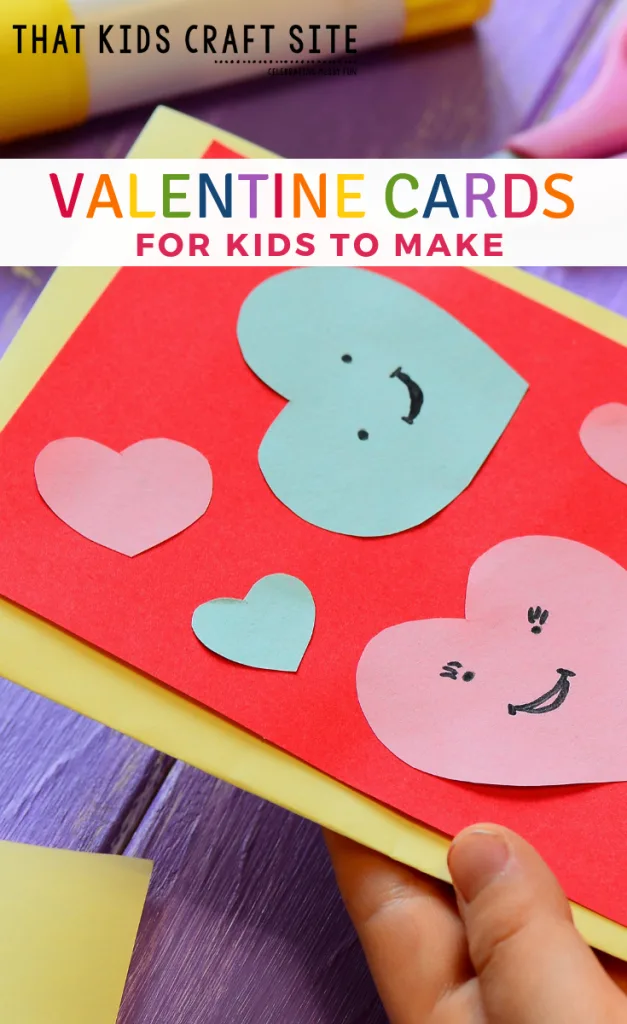 Valentine Cards for Kids - Easy Homemade Valentines Cards for Kids to Make - ThatKidsCraftSite.com