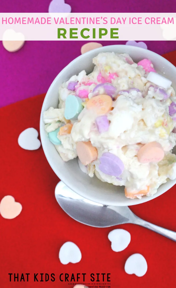 Valentine's Day Homemade Ice Cream Recipe for Kids - a Fun Food Craft - ThatKidsCraftSite.com