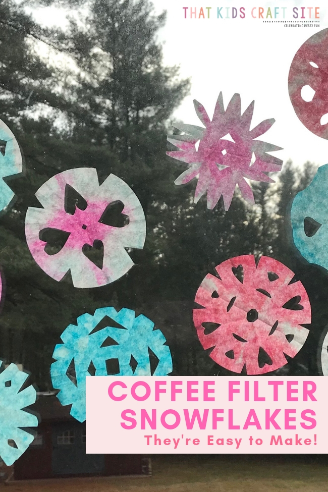 Coffee Filter Snowflakes - They're Easy to Make - Craft for Kids - ThatKidsCraftSite.com
