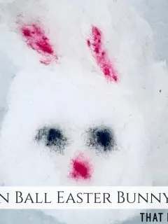 Cotton Ball Easter Bunny Craft - Easy Easter Craft for Kids - ThatKidsCraftSite.com