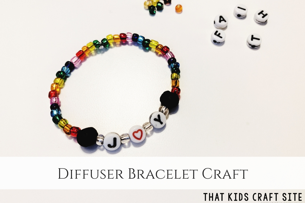 Diffuser Bracelet Craft - Lava Stone Diffuser Bracelet - a Kids Diffuser Bracelet - ThatKidsCraftSite.com