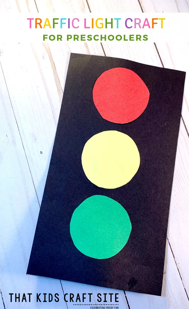 Easy Traffic Light Craft for Preschoolers - a Fun Transportation Craft or Black History Month Craft to Learn About Garrett Morgan - ThatKidsCraftSite.com