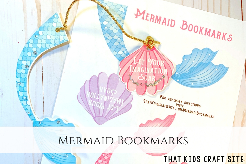 Free Printable Mermaid Bookmarks for Kids - ThatKidsCraftSite.com