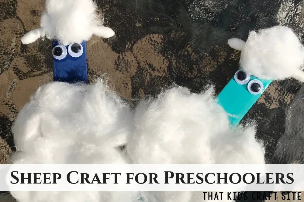 Sheep Craft for Preschoolers - ThatKidsCraftSite.com