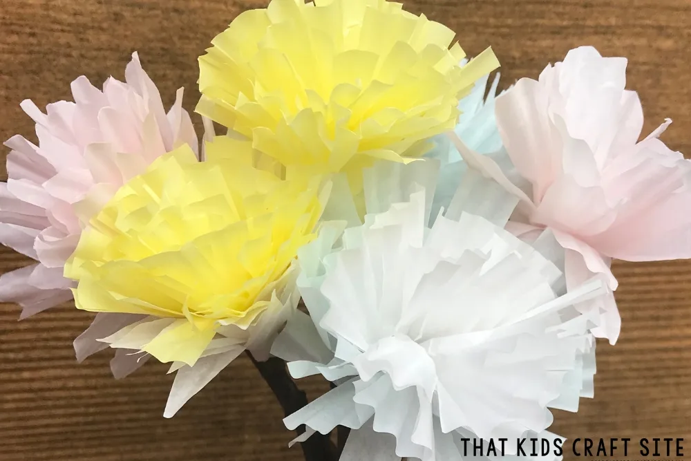 Spring Cupcake Liner Flowers Craft - ThatKidsCraftSite.com