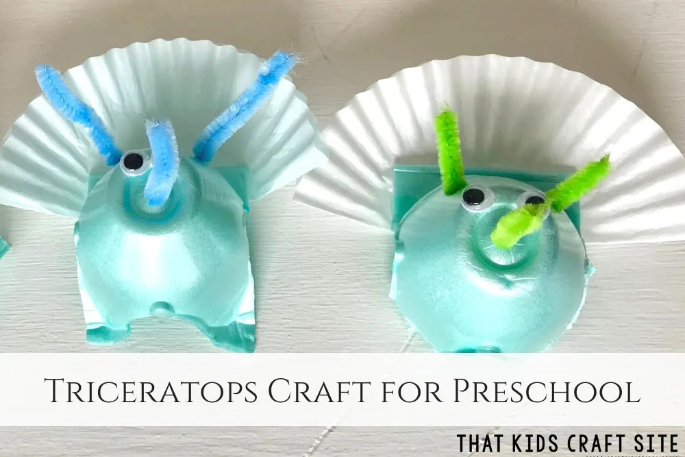 Triceratops Craft for Preschool - Dinosaur Crafts for Kids - ThatKidsCraftSite.com