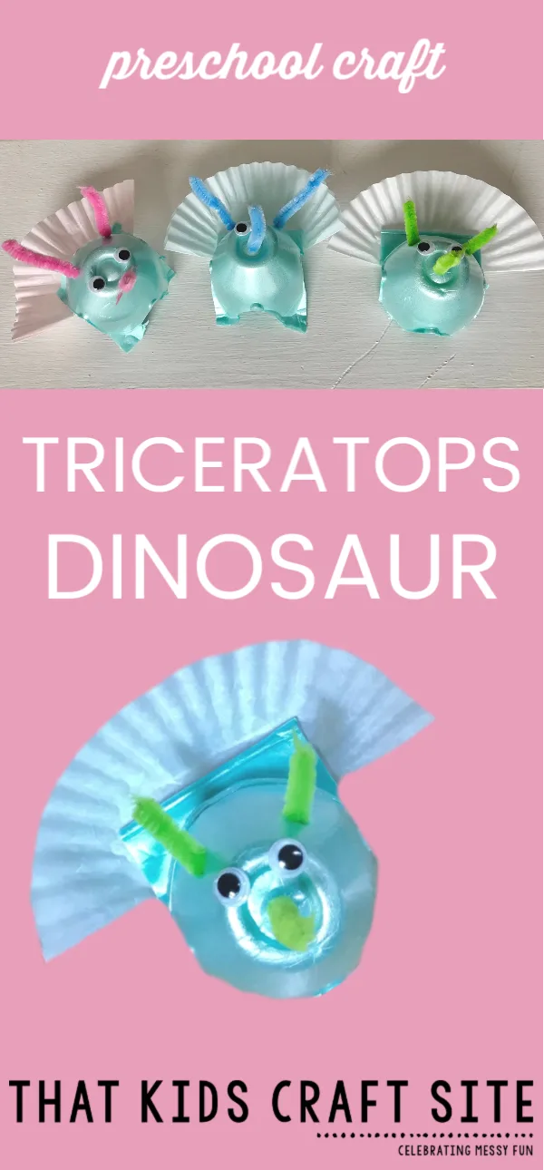 Triceratops Craft for Preschool - ThatKidsCraftSite.com