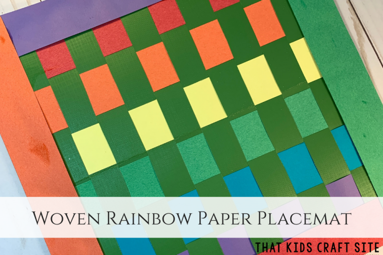 Rainbow Woven Placemat Craft That Kids' Craft Site