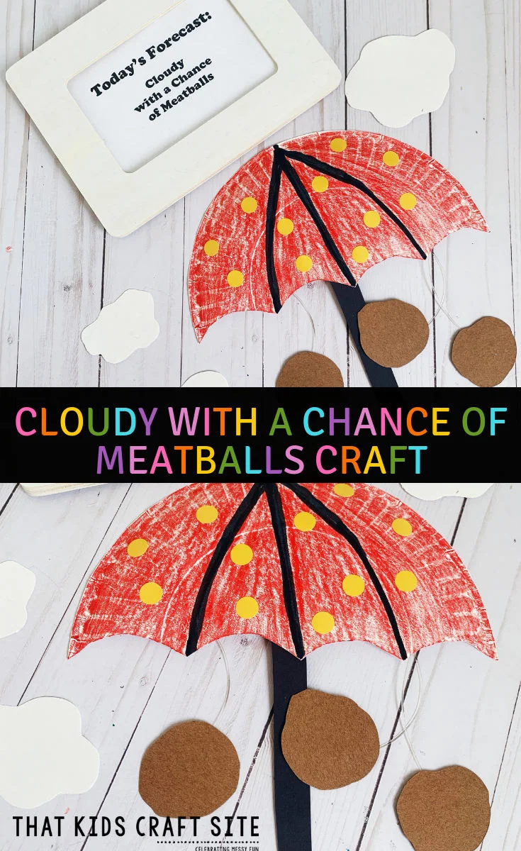 Cloudy with a Chance of Meatballs Craft - a Preschool Craft for Kids - ThatKidsCraftSite.com