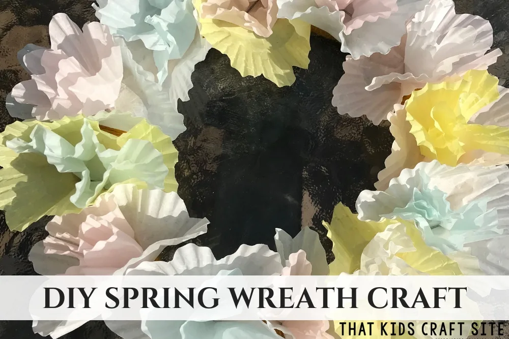 DIY Spring Wreath Craft - ThatKidsCraftSite.com