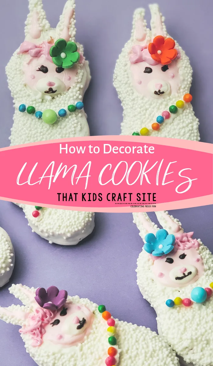 How to Decorate Llama Cookies - Kids Cookie Decorating Instructions - ThatKidsCraftSite.com