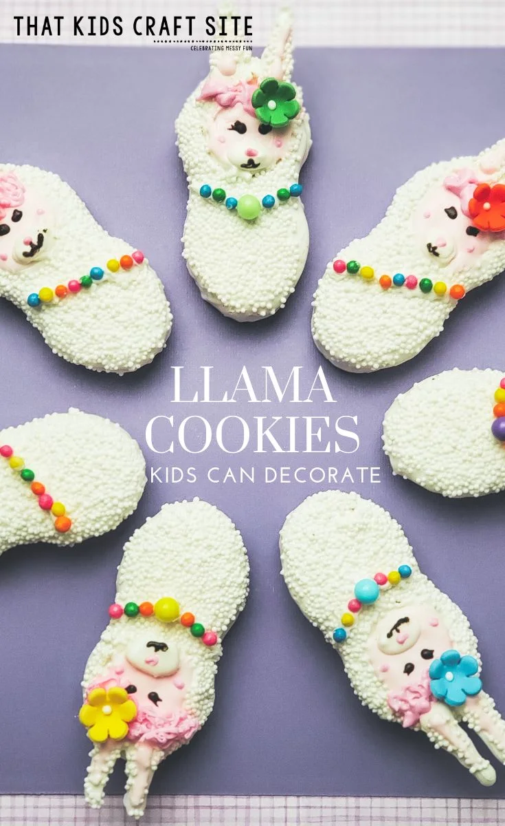 Llama Cookies - Cookies Kids Can Decorate - Baking with Kids - ThatKidsCraftSite.com