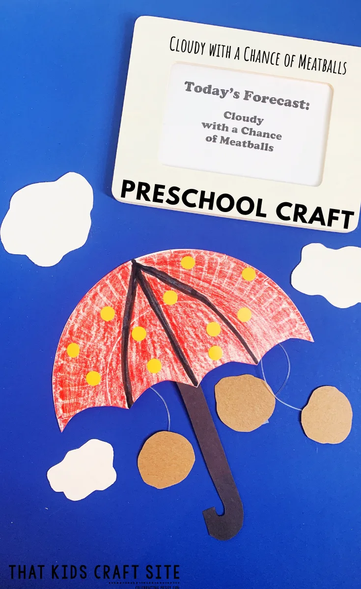Preschool Craft - Cloudy with a Chance of Meatballs Craft - a Preschool Craft for Kids - ThatKidsCraftSite.com