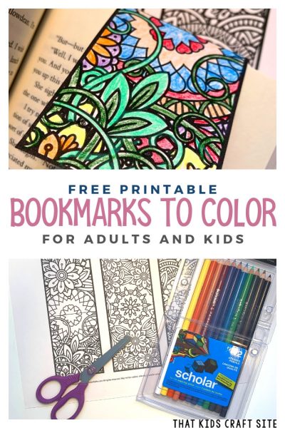 Free Printable Bookmarks to Color - That Kids' Craft Site