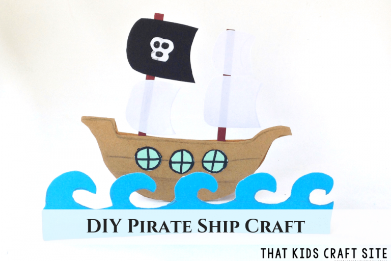 Printable Pirate Ship Template {Kids Craft} - That Kids' Craft Site