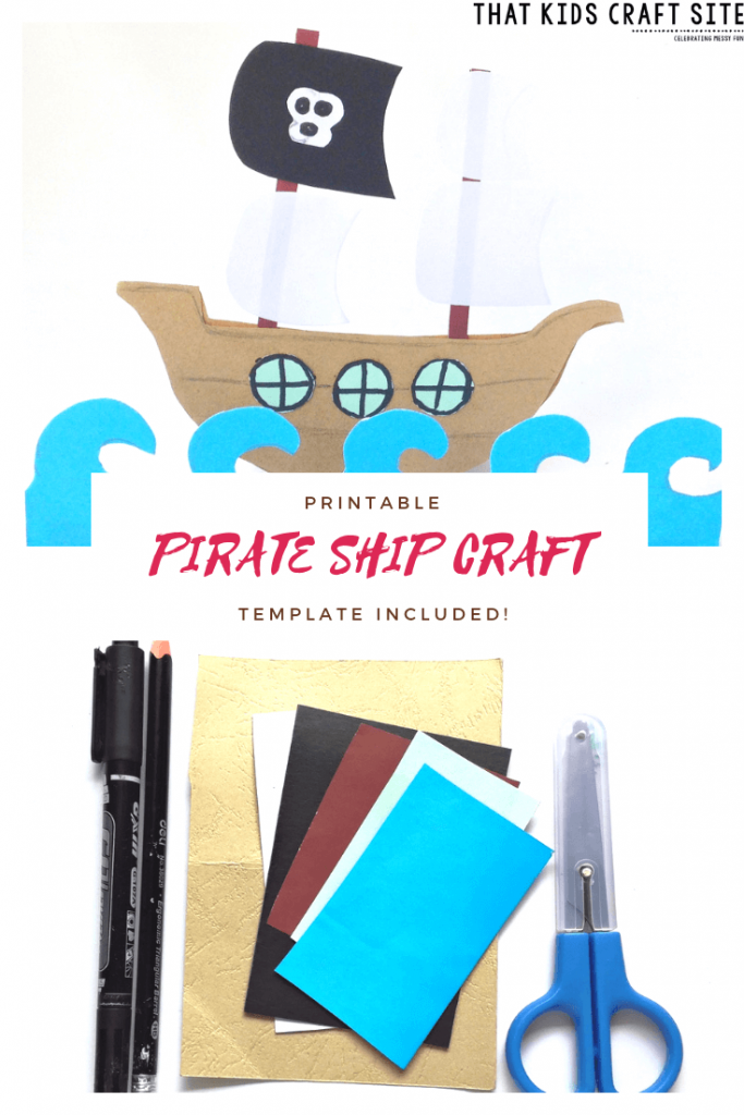 Printable Pirate Ship Template {Kids Craft} - That Kids' Craft Site