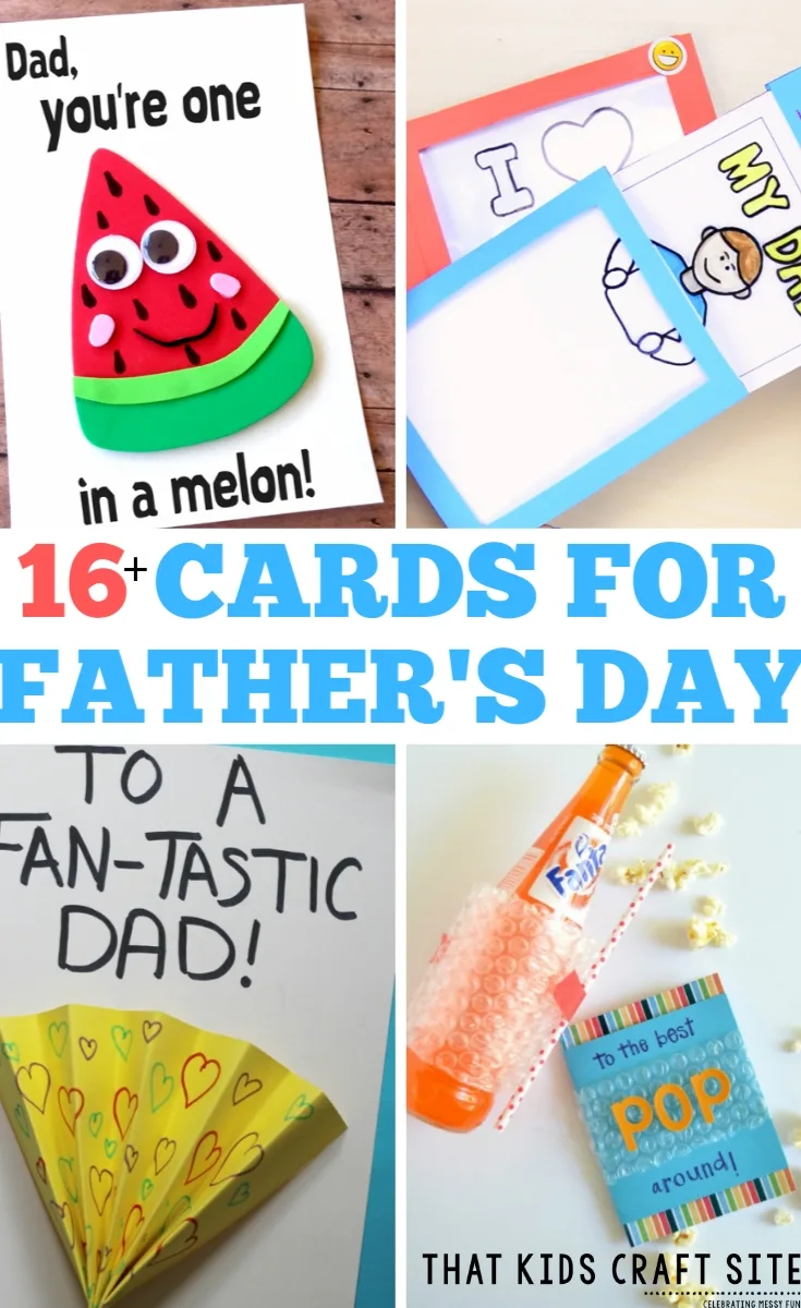 16+ Fun Father's Day Cards for Kids to Make - ThatKidsCraftSite.com
