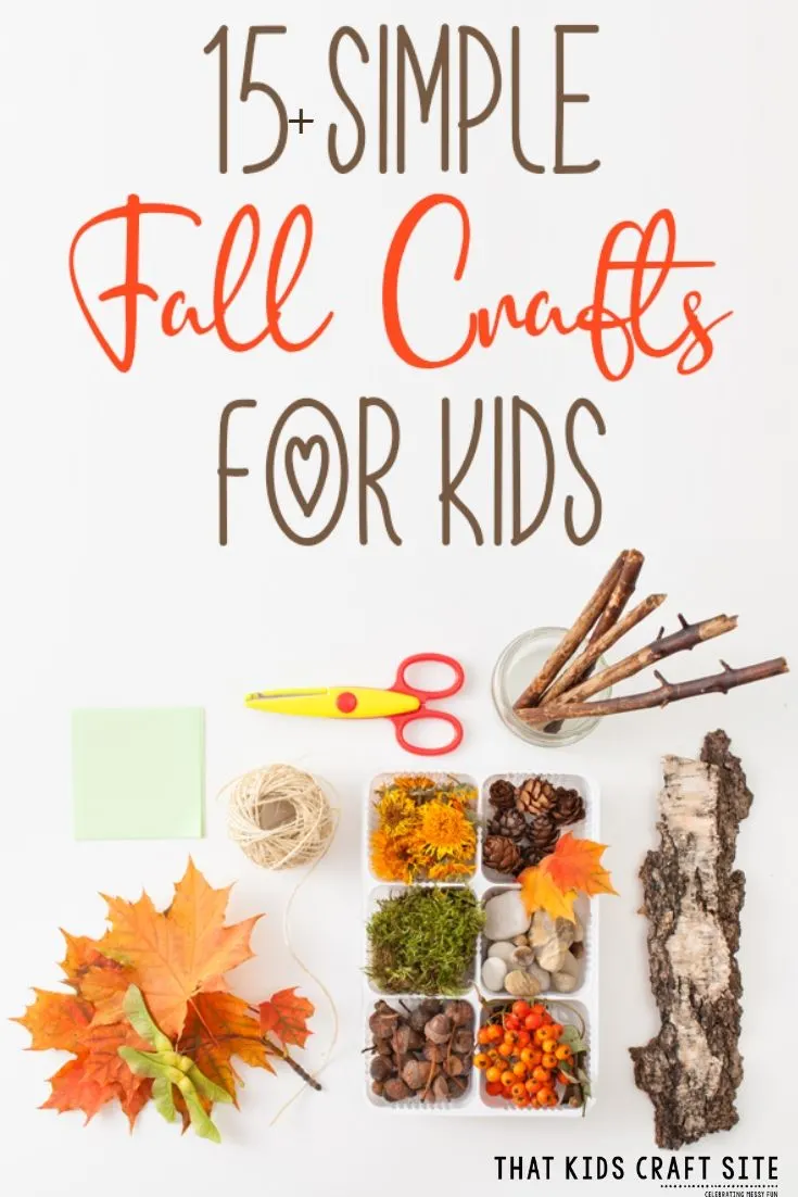 15+ Easy Fall Crafts for Kids - Fall Nature Crafts for Kids - ThatKidsCraftSite.com