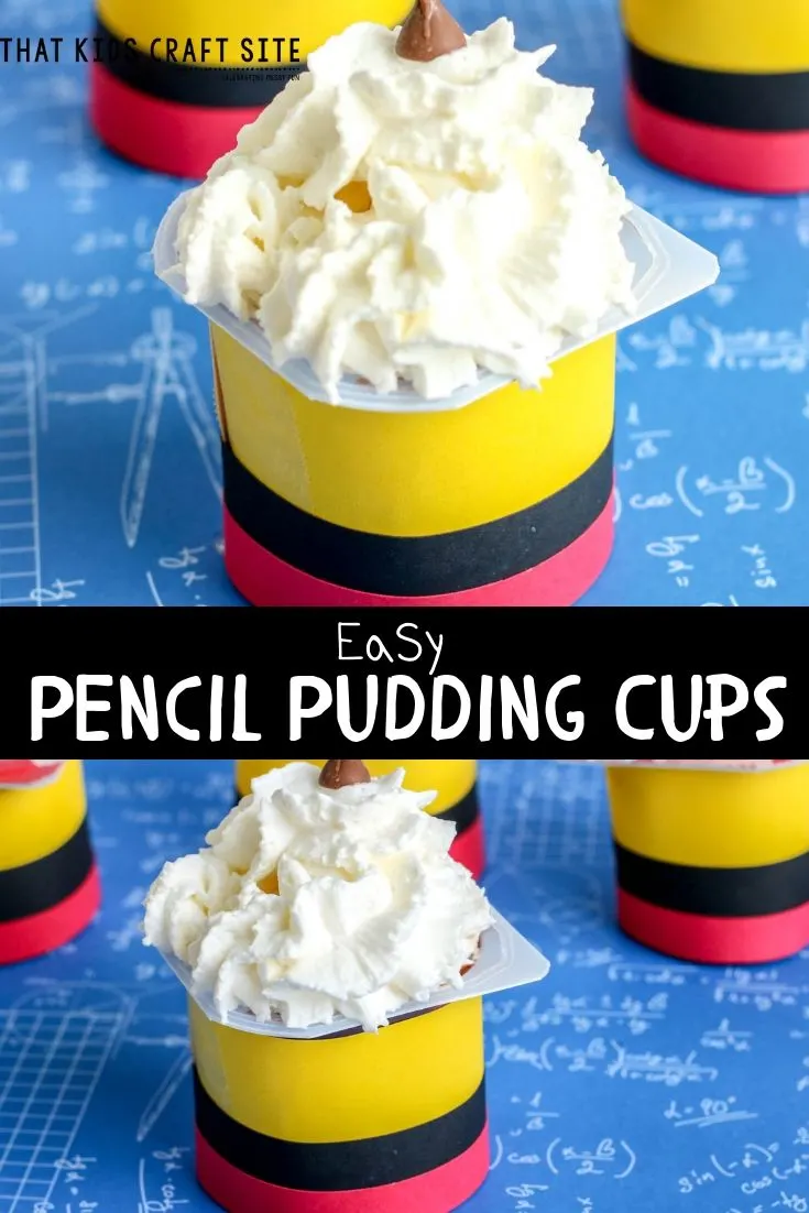 Easy Pencil Pudding Cups Food Craft for Kids - ThatKidsCraftSite.com