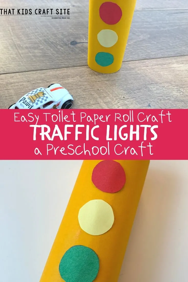 Easy Toilet Paper Roll Craft: Making Traffic Lights Preschool Craft