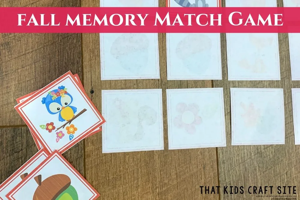 Printable Fall Matching Game  Matching games, Fall activities for