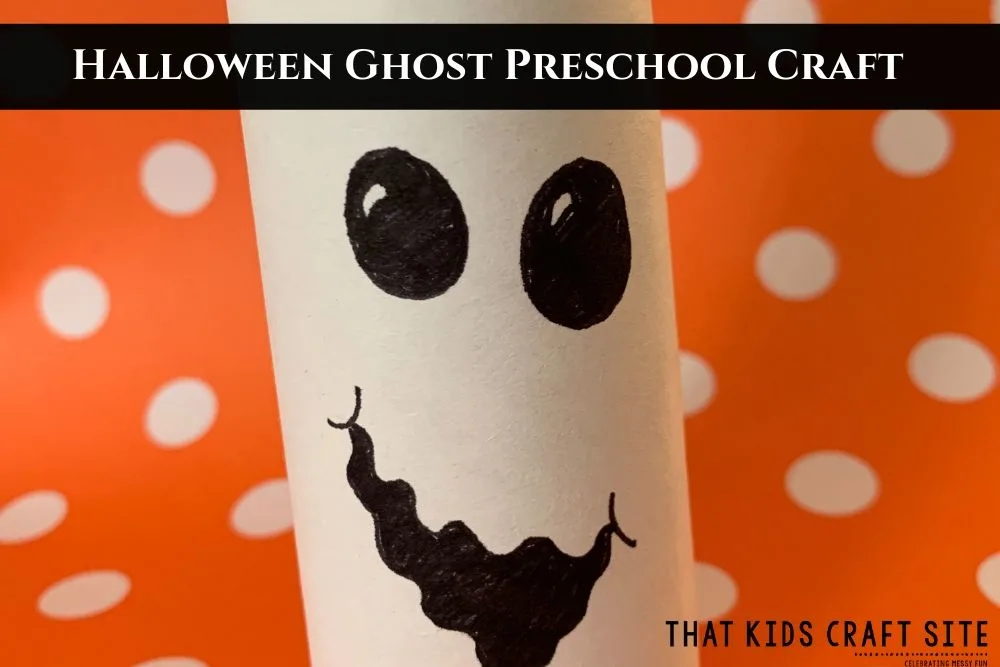 Halloween Ghost Cardboard Tube Craft