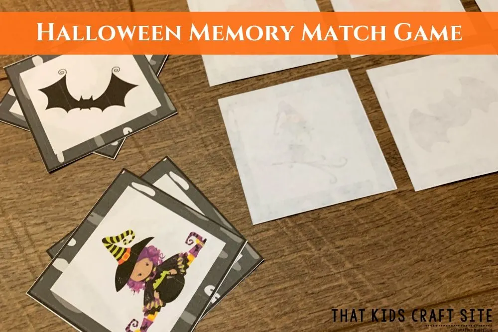 Printable Halloween Memory Matching Game for Kids