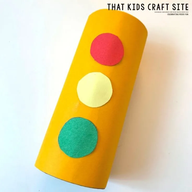 How to Make Traffic Lights - A Preschool Transportation Craft for Kids - ThatKidsCraftSite.com
