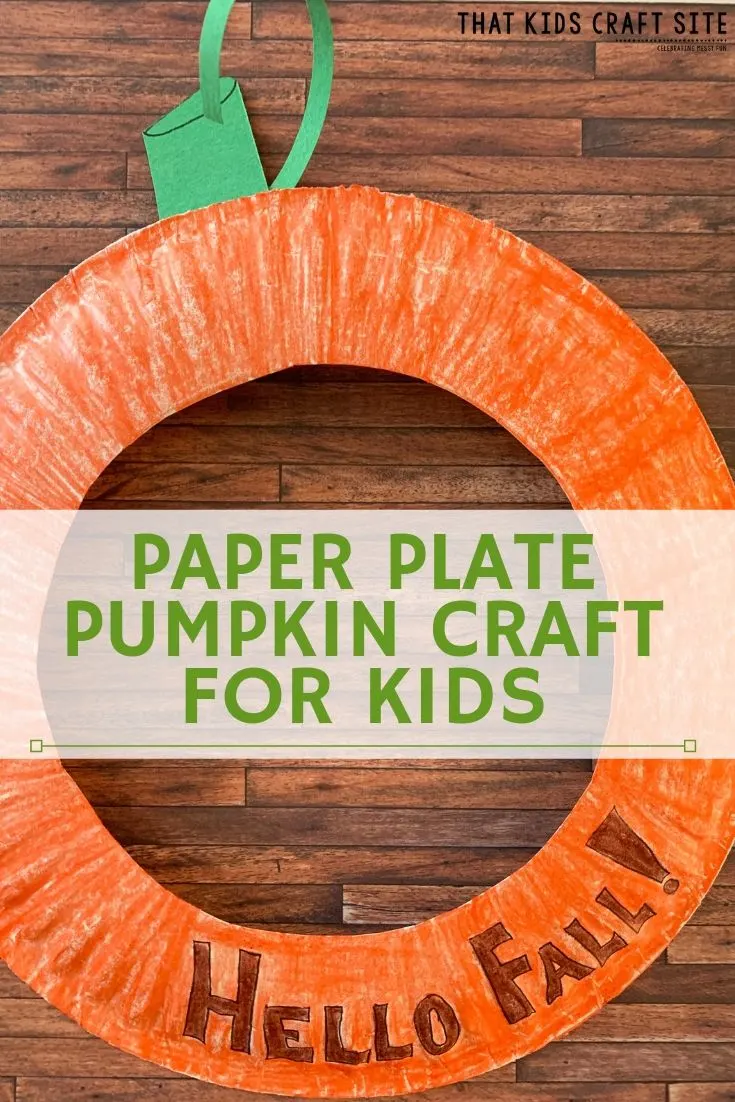 Paper Plate Pumpkin Craft for Kids  - ThatKidsCraftSite.com