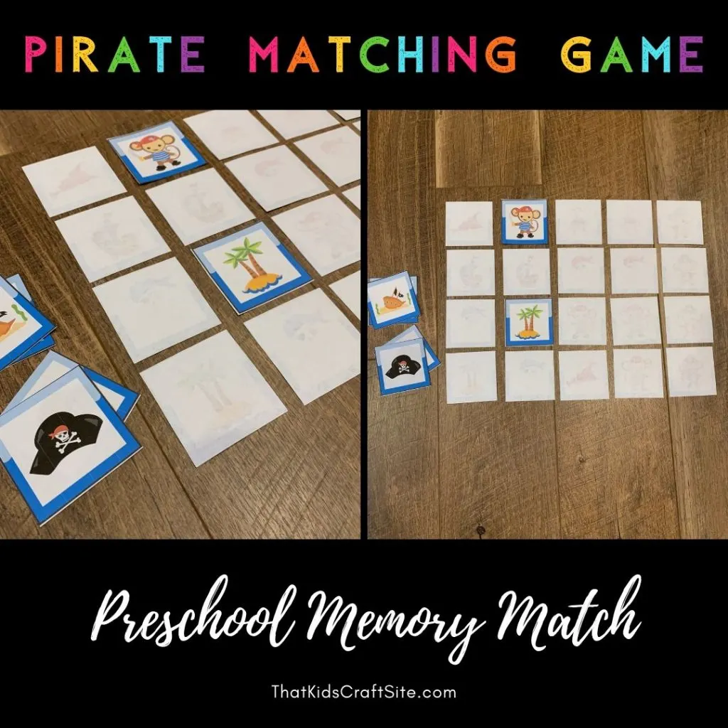 Pirate Matching Game - Memory Match - The Shop at ThatKidsCraftSite.com