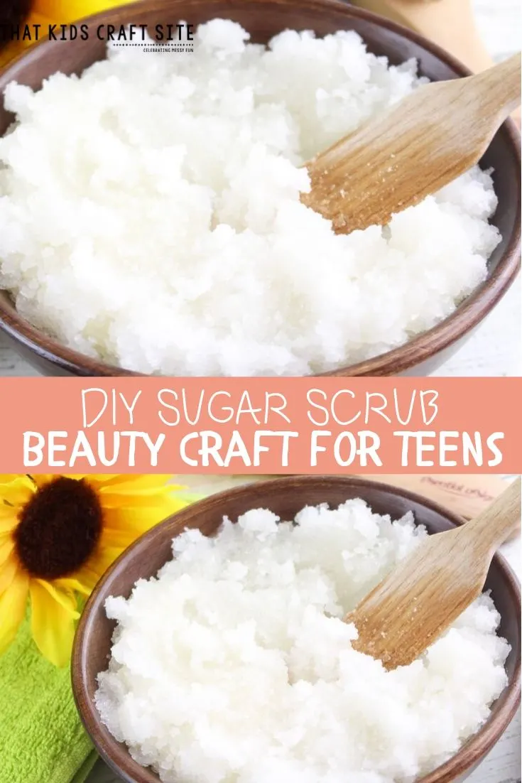 DIY Sugar Scrub - a Beauty Craft for Teens - ThatKidsCraftSite.com