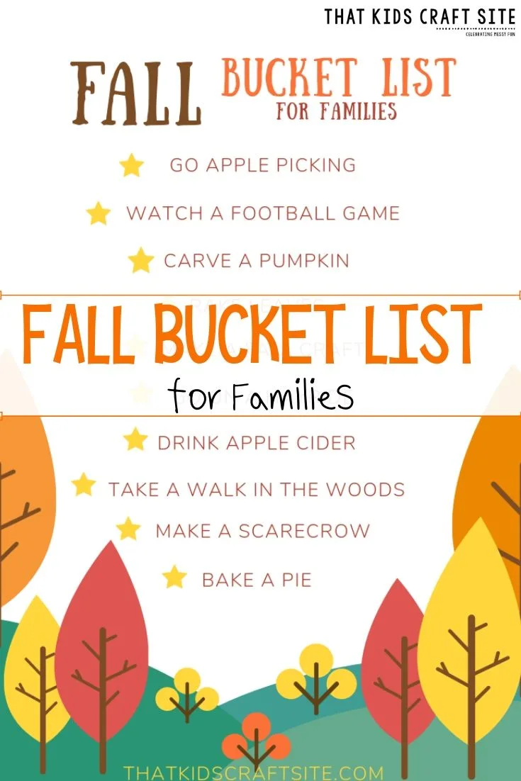 Printable Fall Bucket List for Families  - ThatKidsCraftSite.com